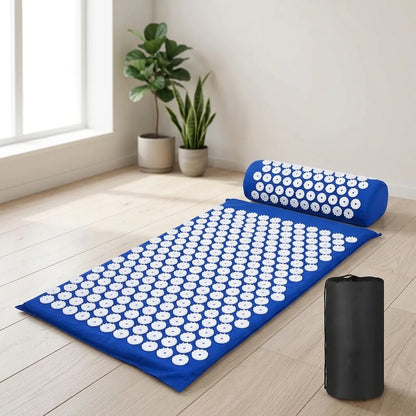Tapis d'Acupression Anti-Douleur — Kit Dos & Nuque avec Coussin Inclus