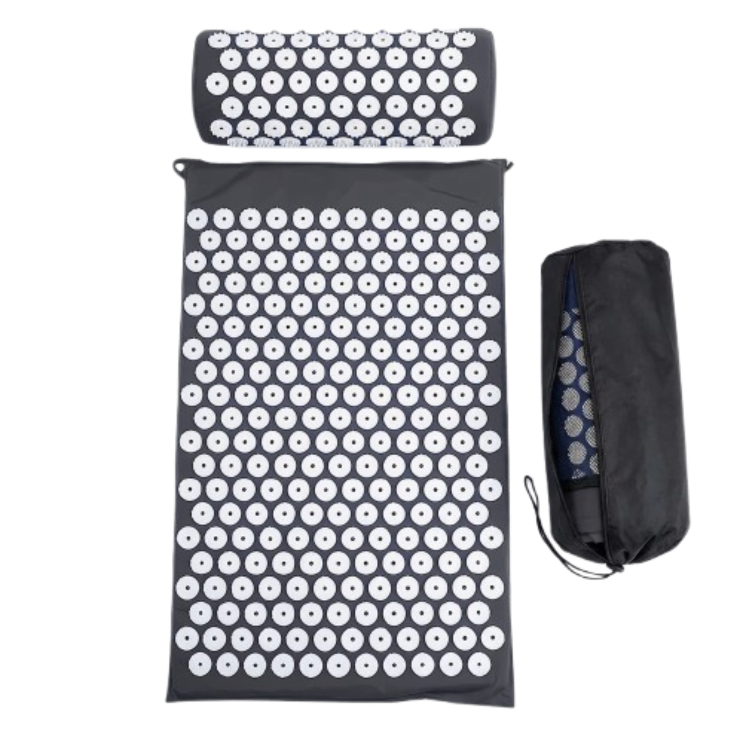 Tapis d'Acupression Anti-Douleur — Kit Dos & Nuque avec Coussin Inclus